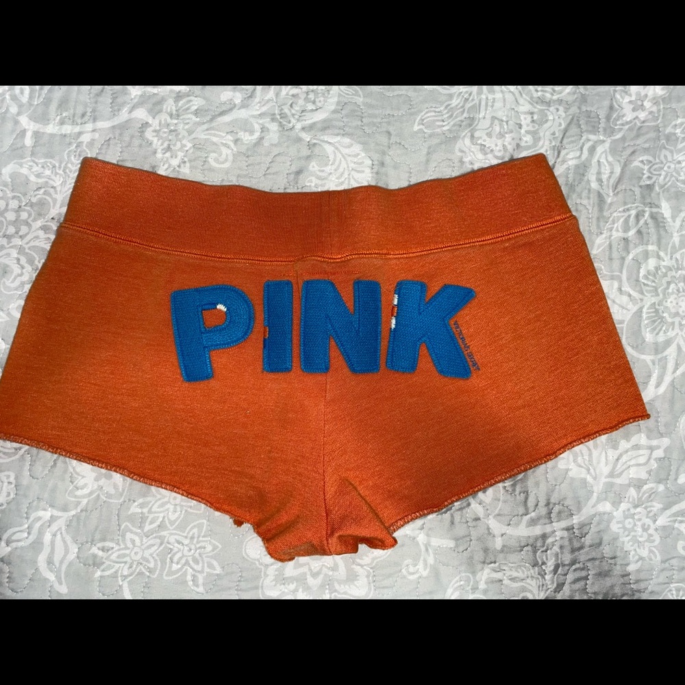 Pink Victoria’s Secret sweat shorts